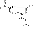 3-溴-5-硝基-1H-吲唑-1-羧酸叔丁酯分子结构 (CAS 473416-22-7)