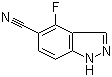structure of CAS# 473416-81-8, 4-氟-1H-吲唑-5-甲腈