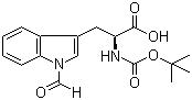 structure of CAS# 47355-10-2, N-(tert-Butoxycarbonyl)-N'-formyl-L-tryptophan