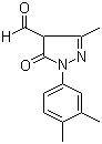 structure of CAS# 473681-77-5, 1-(3,4-二甲基苯基)-4,5-二氢-3-甲基-5-氧代-1H-吡唑-4-甲醛