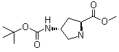 structure of CAS# 473806-21-2, (4R)-4-[[(叔丁氧羰基]氨基]-L-脯氨酸甲酯