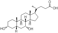 鹅去氧胆酸分子结构 (CAS 474-25-9)