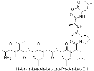CAS # 474407-09-5, L-Alanyl-L-isoleucyl-L-leucyl-L-alanyl-L-leucyl-L-leucyl-L-prolyl-L-alanyl-L-leucine
