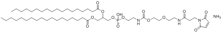 二硬脂酰基磷脂酰-聚乙二醇2000-马来酰亚胺分子结构 (CAS 474922-22-0)