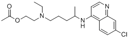 structure of CAS# 47493-14-1, 羟氯喹O-乙酸酯