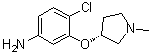 4-氯-3-[(R)-1-甲基吡咯烷-3-基氧基]苯胺分子结构 (CAS 474937-66-1)