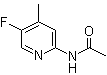 N-(5-氟-4-甲基-2-吡啶基)乙酰胺分子结构 (CAS 475060-21-0)