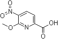 structure of CAS# 475272-62-9, 6-甲氧基-5-硝基-2-吡啶羧酸
