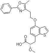 阿格列扎分子结构 (CAS 475479-34-6)