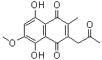 CAS # 476-45-9, Yavanicin, 5,8-Dihydroxy-6-methoxy-2-methyl-3-(2-oxopropyl)-1,4-naphthalenedione, Javanicin, Javanicin (Fusarium)