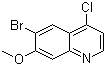 6-溴-4-氯-7-甲氧基喹啉分子结构 (CAS 476660-71-6)