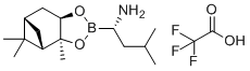 (S)-硼亮氨酸-(-)-蒎烷二醇-三氟乙酸分子结构 (CAS 477254-69-6)
