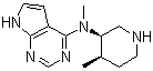 N-甲基-N-((3R,4R)-4-甲基哌啶-3-基)-7H-吡咯并[2,3-D]嘧啶-4-胺分子结构 (CAS 477600-74-1)