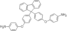 9,9-双[4-(4-氨基苯氧基)苯基]芴分子结构 (CAS 47823-88-1)