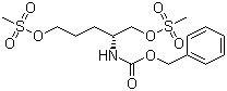[(1R)-4-[(甲磺酰)氧基]-1-[[(甲磺酰)氧基]甲基]丁基]氨基甲酸苄酯分子结构 (CAS 478646-29-6)