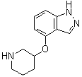 4-(哌啶-3-基氧基)-1H-吲唑分子结构 (CAS 478830-50-1)
