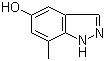 7-甲基-1H-吲唑-5-醇分子结构 (CAS 478841-61-1)
