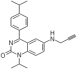 1-(1-甲基乙基)-4-[4-(1-甲基乙基)苯基]-6-(2-丙炔-1-基氨基)-2(1H)-喹唑啉酮分子结构 (CAS 478963-46-1)