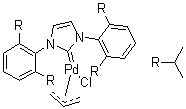 烯丙基[1,3-双(2,6-二异丙基苯基)咪唑-2-亚基]氯化钯(II)分子结构 (CAS 478980-03-9)