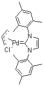 烯丙基[1,3-双(间三甲基苯基)咪唑-2-亚基]氯化钯(II)分子结构 (CAS 478980-04-0)