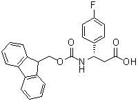(betaS)-beta-[[(9H-芴-9-基甲氧基)羰基]氨基]-4-氟苯丙酸分子结构 (CAS 479064-89-6)