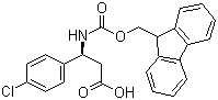 Fmoc-(S)-4-氯苯基-beta-苯丙氨酸分子结构 (CAS 479064-91-0)