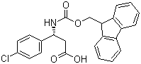 structure of CAS# 479064-92-1, Fmoc-(R)-3-Amino-3-(4-chlorophenyl)propionic acid