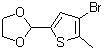 2-(4-溴-5-甲基-2-噻吩基)-1,3-二氧杂环戊烷分子结构 (CAS 479196-49-1)