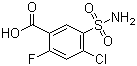 structure of CAS# 4793-22-0, 4-氯-2-氟-5-氨磺酰苯甲酸
