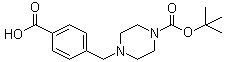 structure of CAS# 479353-63-4, 4-[[4-(叔丁氧羰基)哌嗪-1-基]甲基]苯甲酸
