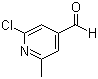 2-氯-6-甲基吡啶-4-甲醛分子结构 (CAS 479613-16-6)