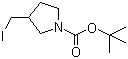 structure of CAS# 479622-36-1, 3-(碘甲基)吡咯烷-1-甲酸叔丁酯