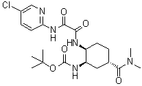 structure of CAS# 480452-36-6, [(1R,2S,5S)-2-[[2-[(5-氯吡啶-2-基)氨基]-2-氧代乙酰基]氨基]-5-(二甲基氨基羰基)环己基]氨基甲酸叔丁酯