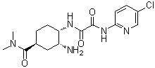 N1-[(1S,2R,4S)-2-氨基-4-[(二甲基氨基)羰基]环己基]-N2-(5-氯-2-吡啶基)草酸二酰胺分子结构 (CAS 480452-37-7)