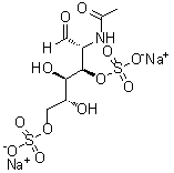 2-(乙酰氨基)-2-脱氧-D-葡萄糖 3,6-二(硫酸氢酯)二钠盐分子结构 (CAS 481649-96-1)