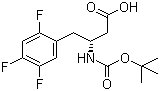 structure of CAS# 486460-00-8, Boc-(R)-3-氨基-4-(2,4,5-三氟苯基)丁酸