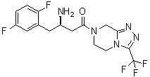 CAS # 486460-31-5, Desfluorositagliptin, (3R)-3-Amino-4-(2,5-difluorophenyl)-1-[5,6-dihydro-3-(trifluoromethyl)-1,2,4-triazolo[4,3-a]pyrazin-7(8H)-yl]-1-butanone
