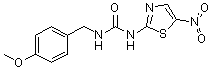 CAS # 487021-52-3, N-(4-Methoxybenzyl)-N'-(5-nitro-1,3-thiazol-2-yl)urea, AR 0133418, AR 014418, AR-AO 14418, GSK 3B Inhibitor VIII, GSK 3beta inhibitor VIII