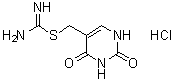 CAS 登录号：4905-70-8, 2-[(1,2,3,4-四氢-2,4-二氧代-5-嘧啶基)甲基]-2-硫代异脲单盐酸盐