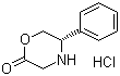 structure of CAS# 491833-36-4, (5S)-5-苯基-2-吗啉酮盐酸盐