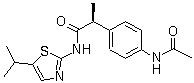 (2S)-2-[4-(乙酰基氨基)苯基]-N-(5-异丙基噻唑-2-基)丙酰胺分子结构 (CAS 492445-28-0)