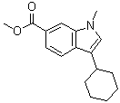 3-环己基-1-甲基-6-吲哚羧酸甲酯分子结构 (CAS 494799-21-2)