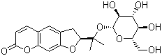 structure of CAS# 495-31-8, 紫花前胡苷