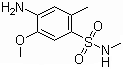 structure of CAS# 49564-57-0, 4-Amino-5-methoxy-2-methylbenzenesulfon-N-methylamide