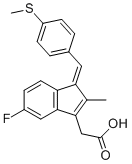 CAS # 49627-27-2, Sulindac Sulfide, 2-[(3Z)-6-fluoro-2-methyl-3-[(4-methylsulfanylphenyl)methylidene]inden-1-yl]acetic acid