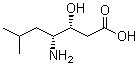 (3R,4R)-4-氨基-3-羟基-6-甲基庚酸分子结构 (CAS 49642-12-8)