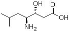 (3R,4S)-4-氨基-3-羟基-6-甲基庚酸分子结构 (CAS 49642-13-9)