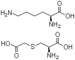 L-赖氨酸 S-羧甲基-L-半胱氨酸分子结构 (CAS 49673-81-6)