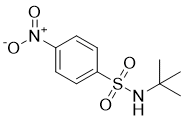 N-叔-丁基4-硝基苯磺酰胺分子结构 (CAS 49690-09-7)