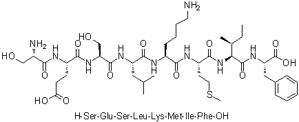 CAS 登录号：497837-95-3, L-丝氨酰-L-alpha-谷氨酰-L-丝氨酰-L-亮氨酰-L-赖氨酰-L-蛋氨酰-L-异亮氨酰-L-苯丙氨酸